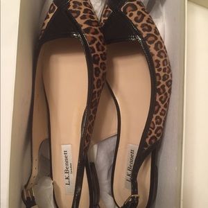 NEW NEVER BEEN WORN LK Bennett leopard slingbacks
